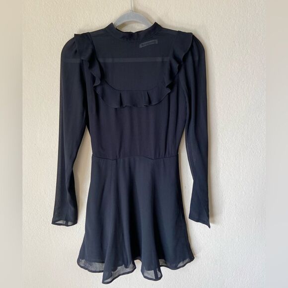 Reformation Spark Mini Black Dress Size 0 - Picture 8 of 10